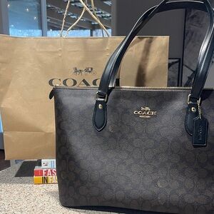 Coach Black and Brown Tote Bag